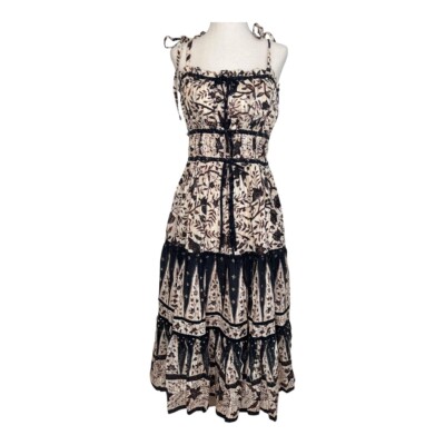 Ulla Johnson Indah Shirred Midi Sleeveless Dress