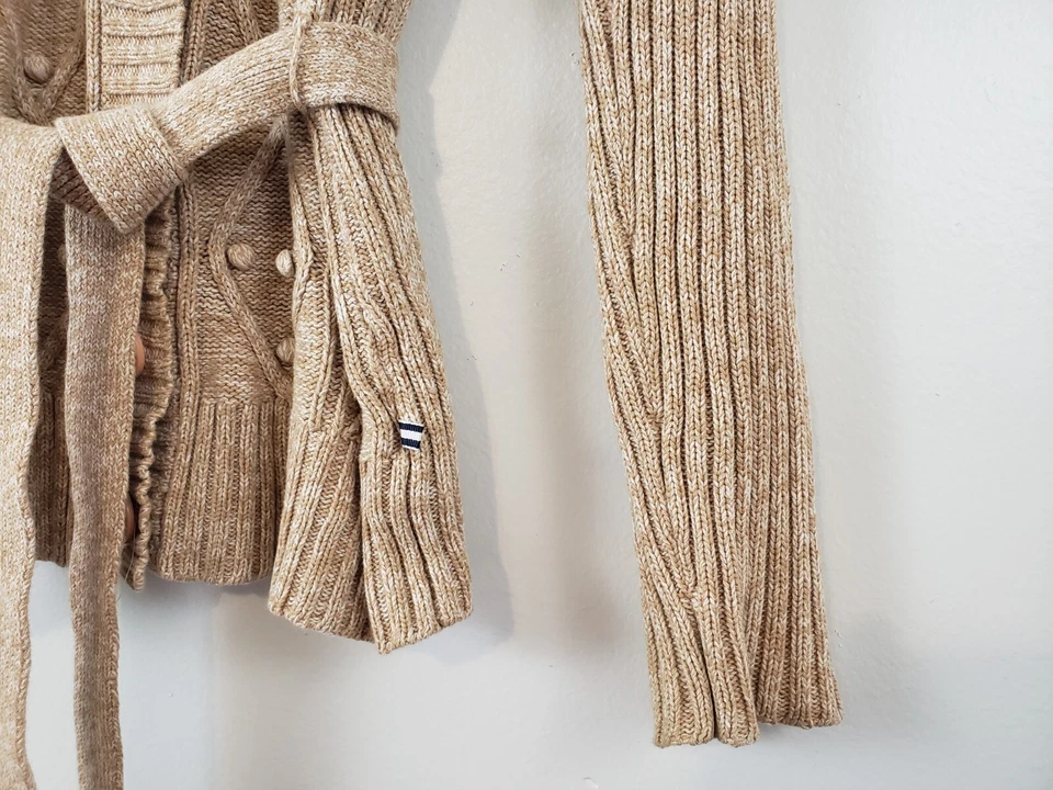 (Ju) De Colección Y2K IZOD Mujer Cárdigan Suéter Talla M Cable Tejido Cottagecore Boho Foto 4 de 4