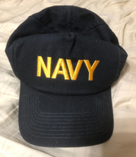 Cap NAVY Hat Adjustable back One size fits all Black Gold Baseball Men #05