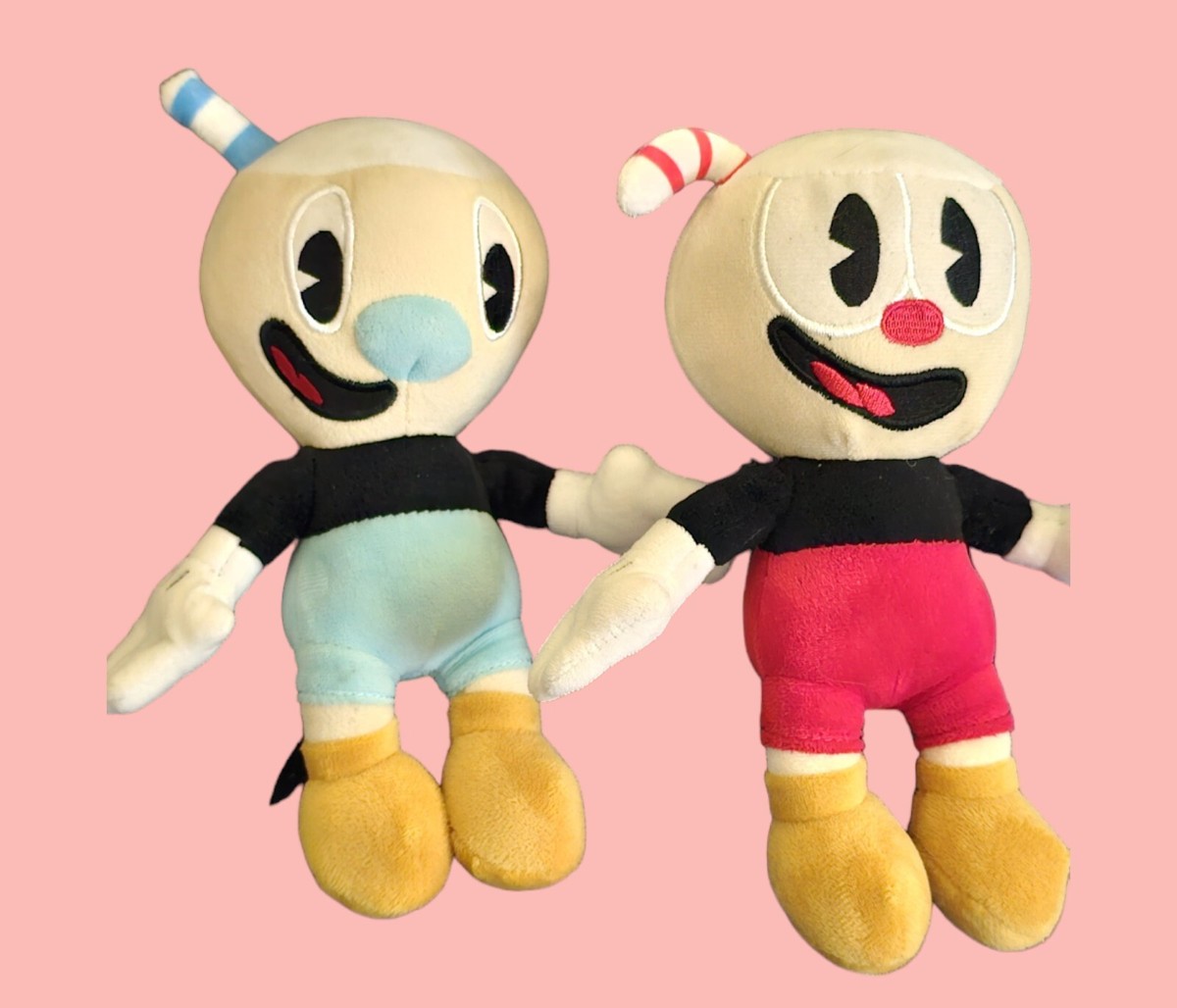 Cuphead Plush Toy Cuphead and Mugman Soft Stuffed Doll Set of