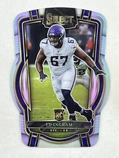 Ed Ingram 2022 Panini Select Club Level Silver Prizm Die-Cut RC #236 NFL Vikings