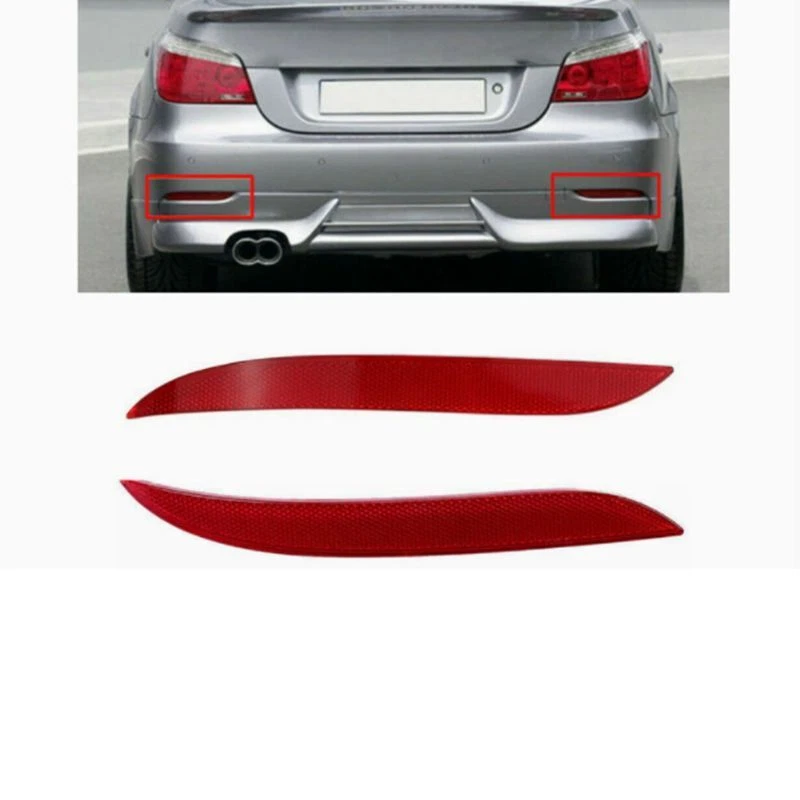 2Pcs Rear Bumper Reflector Light for 03-07 BMW E60 5 Series 525i 528i 535i 545i - Image 2 of 4