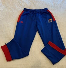 Adidas Kansas Jayhawks KU Men’s Size XL Basketball Sideline Warm Up Pants H50797