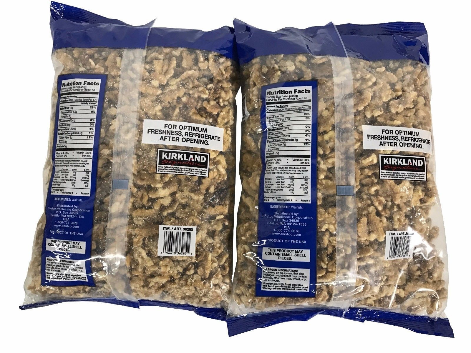 2 Pack Kirkland Extra Fancy Signature Walnuts 6 Pounds Costco Brand