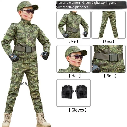 Children's Camouflage Suit Special Forces Summer Camp Military Training Uniform - Picture 24 of 32