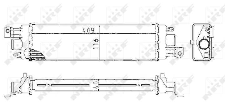 NRF 30038 Intercooler, charger for FIAT
