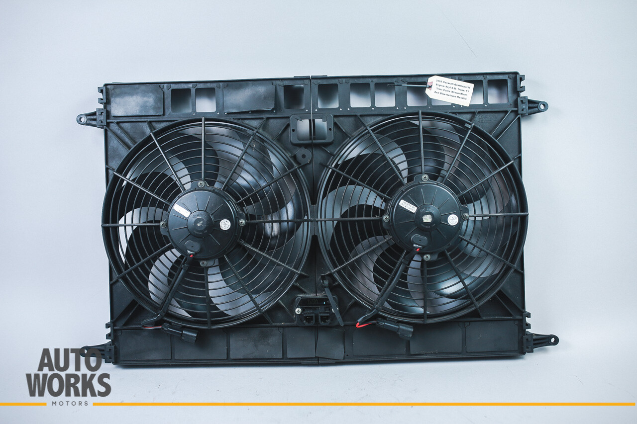05-07 Maserati Quattroporte M139 Engine Cooling Radiator Dual Fan Shroud OEM