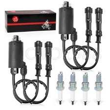 Ignition Coil Pack & spark plug For HONDA V65 Magna 1100 VF1100C 1983 1984-1986