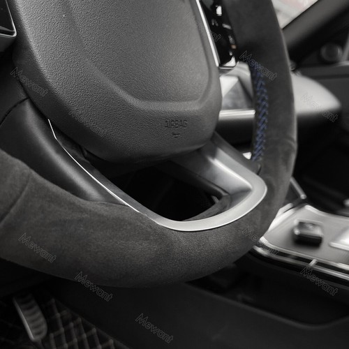 For Land Rover Range Rover Steering Wheel Cover Alcantara Wrap Leather Carbon D - Picture 4 of 15