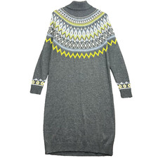 BODEN Jumper Dress Women UK 12 Knit Fairisle Nordic Centrepiece Scandi Yoke