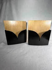 Peter Pepper Wall Mount Magazine Rack Set of 2 One Pocket Wood & Steel Holders