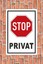 Cartello 'Stop – Halt – Privat' In Varie Dimensioni – Adesivo O Lastra In Alluminio – Made In Germany - 3