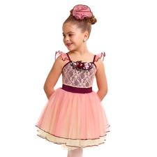  38 Curtain Call Peach Costume for Ballet or Dance Size Large Child LC