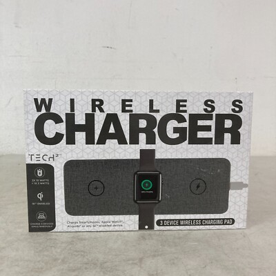 Tech Nano JUICE Wireless Charger with Adapter, Wireless Charging 3-In-1 *OPENBOX