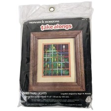 Christmas Tree Lights Small Cross Stitch Kit Monarch Horizons Take Alongs 5" 4"