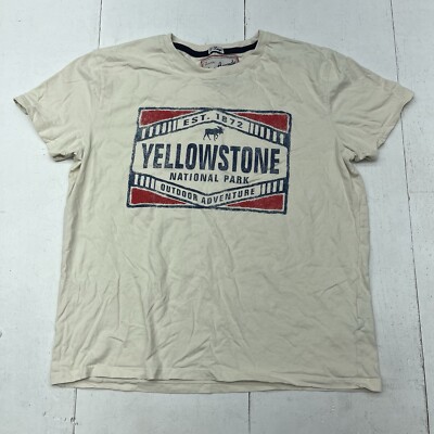 New Agenda Brand Cream Yellowstone National Park Graphic T-Shirt Women s Size XL