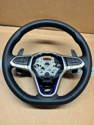 VW SPORT STEERING WHEEL LEATHER R WITH DSG R PADDLES 2GM419089T GENUINE NEW!!!