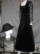 Victorian Dress Womens Edwardian Civil War Style Gown with Hat Custom Designed