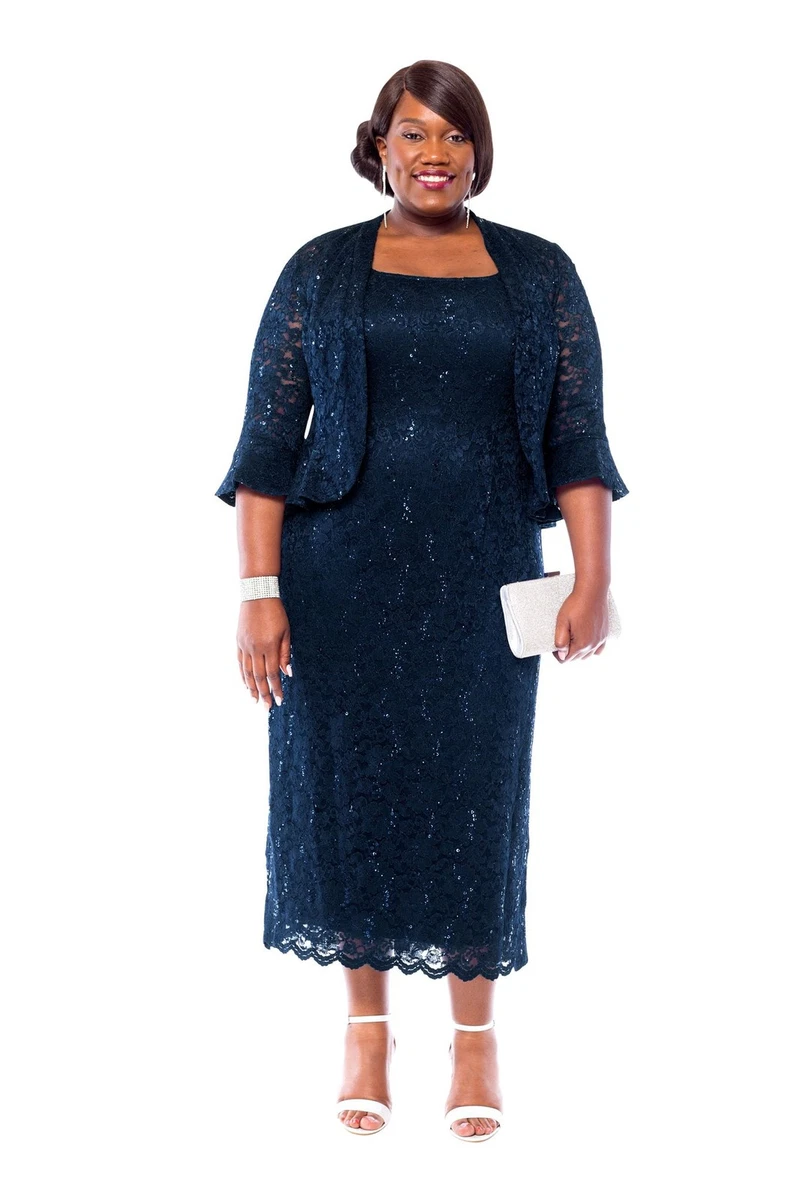 R&M Richards 2 Piece Bell Sleeve Plus Size Mother Of The Bride Dress –  SleekTrends