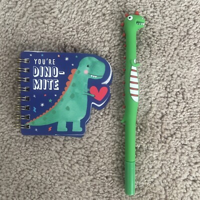 Dinosaur Themed Pen and mini notebook
