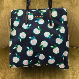 miu miu canvas tote