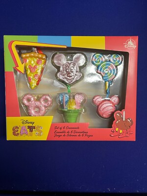 2024 Disney Parks Eats Snacks 6 Ornament Set Macaroon Ice Cream
