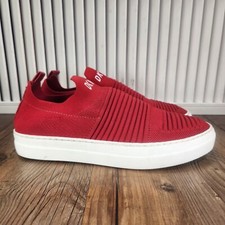 DKNY Red Slip On Shoes Womens Sz 9 M Knit Trainers Comfort Designer Fashion Low
