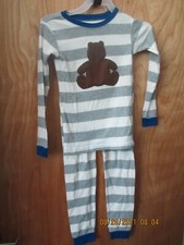 BOYS SIZE 5 BABY GAP PAJAMA SET BEAR THEMED WINTER FALL