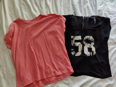 Women's Clothing Lot 2 Pieces Large(8) Tops H&M Just Be
