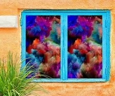 3D Color Cloud A941 Window Film Print Sticker Cling Stained Glass UV Zoe