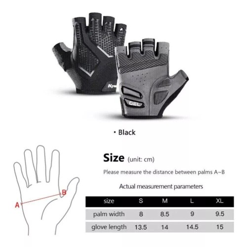 Cycling Bike Gloves MTB Bike Bicycle Gloves GEL Pad Half Finger Mittens Gloves - Picture 8 of 12