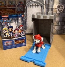 PAW Patrol Rescue Knights Surprise Box Mini Figure w Castle Tower NEW - Marshall