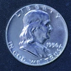 1956 BENJAMINE FRANKLIN SILVER HALF DOLLAR PROOF BEAUTY STRONG-FULL BELL LINES