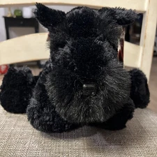 Animal Adventure Scottish Terrier Black Puppy Dog 14" Plush Stuffed Scotty NEW