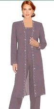Hemsrog Sequin Lightweight 3 pc Mother of Bride Suit Women's Party Evening 20W