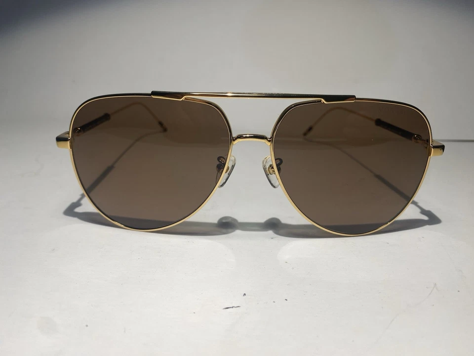 Nuevas gafas de sol Mont Blanc MB 1005 002 61-14-145 marco marrón/dorado lentes marrones Foto 2 de 4