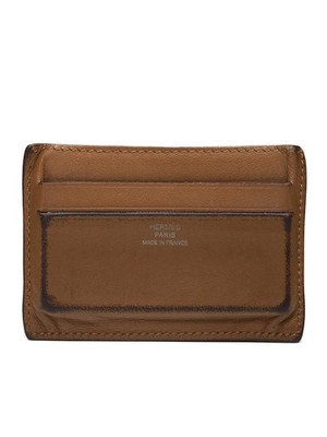 HERMES Citizen Twill in Swift Calfskin Leather Card Holder Wallet