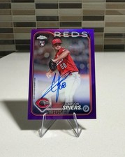 2024 Topps Chrome - Rookie Autographs Carson Spiers /250 Purple Refractor Reds