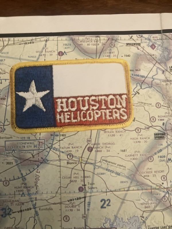 1988 Texas Gulf Coast Houston Helicopters Map Helicopter Map