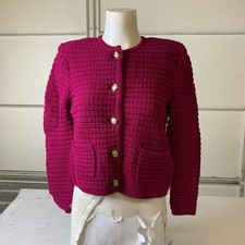 BA SH Gaspard Front Button Closure Cardigan Women's Size 1 Fuchsia
