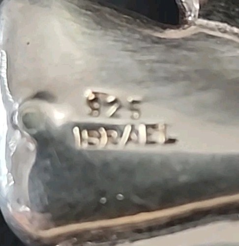 Collar colgante grande de plata de ley 925 collar de declaración de flores de Israel (LP) - Imagen 6 de 6
