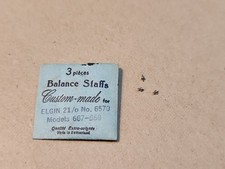 Lot Of 3 NOS Elgin 21/0 6570 Balance Staffs For Models 667  668 Parts Spares