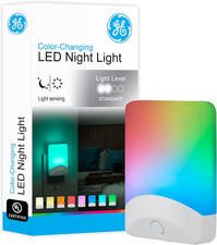 GE Color-Changing LED Night Light   Plug-in, Dusk-to-Dawn Sensor, 1 Pack