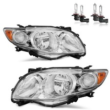Headlights Assembly for 2009-2010 Toyota Corolla Halogen Headlamp Replacement...