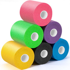 Upgraded 6 Pack Pre Wrap Athletic, Multi Color Prewrap Athletic Tape for Hair So