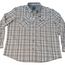 Wrangler Outdoor Western Plaid Utility Shirt XL Moisture Wicking UPF 50 NEW