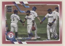 2021 Topps Mother's Day Hot Pink 27/50 Texas Rangers #283 0q0