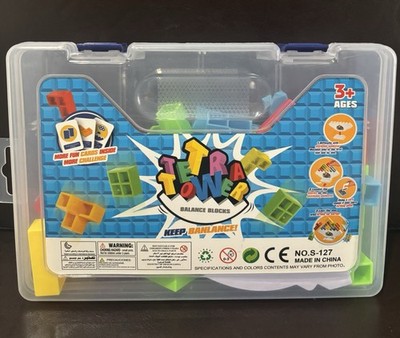 32 Tetra Tower Balance Stacking Blocks Game, Fun Kids Board Building Stem Toy
