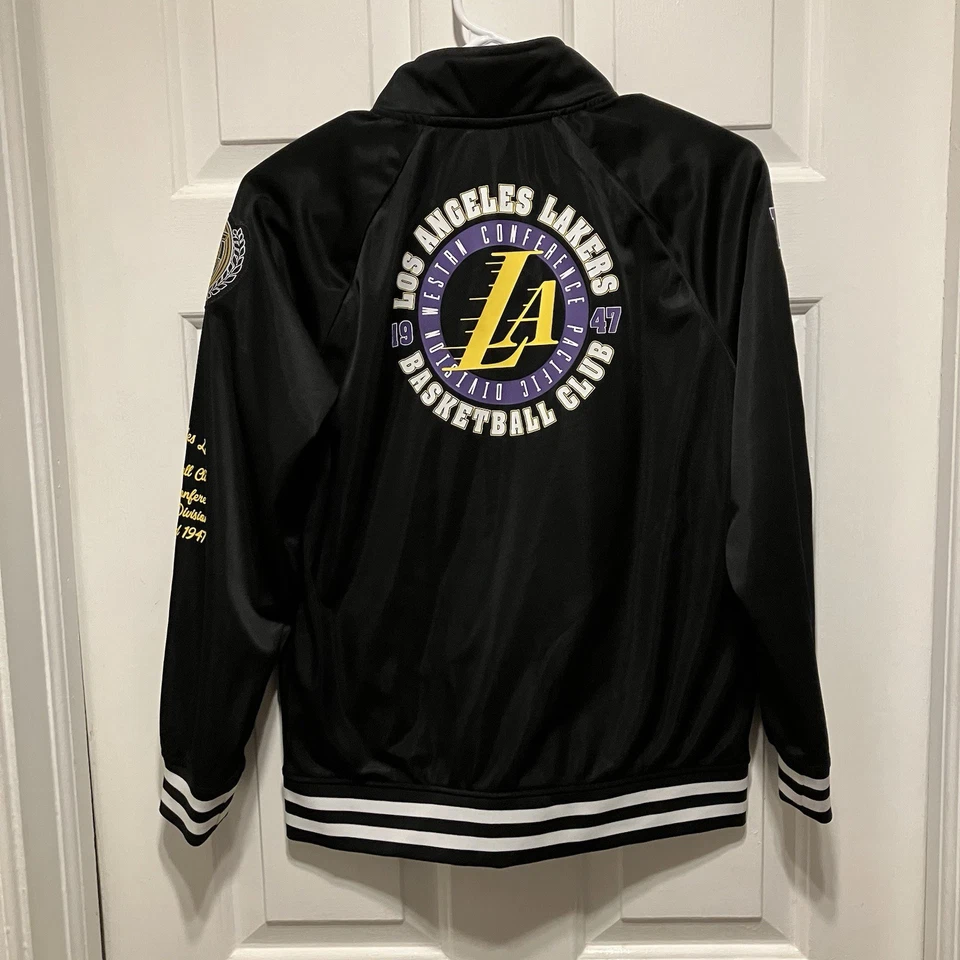 LA Lakers Chaqueta Juvenil Talla 14-16 NBA Ultra Juego Negro Pista Baloncesto Niño RARO Foto 2 de 4