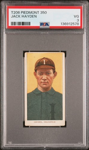 T206 Piedmont 350 Jack Hayden PSA 3 136912578